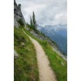 thumbnail image 2 of Majchrowicz, Alan 17x24 Black Ornate Wood Framed with Double Matting Museum Art Print Titled - Abbott Ridge Trail along cliffs below Mount Abbott Selkirk Mountains Glacier National Park, 2 of 4