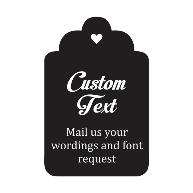 100 PCS Custom Made Hang Tags Personalized Wedding Favor Thank You Gift Tags
