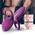 thumbnail image 2 of Anillo vibrador para pene, estimulador de clítoris, punto G, Juguetes sexuales para parejas, vibrador retardante para lamer, Vagina, orgasmo, bloqueo, vibrador de manga fina Tan Jianjun unisex, 2 of 2