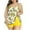 Yellow, variant on WREESH Womens Two Piece Swimsuit Tankini Plus Size Swimsuit High Waist Solid Conservative Split Swimwear Beach Bathing Suit Yellow