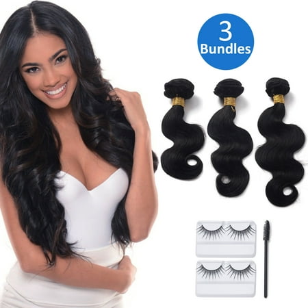 NK Beauty 7a Brazilian Virgin Hair 3 Bundles Hair Extensions 12