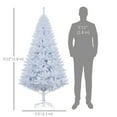 thumbnail image 3 of HOMCOM 6' Artificial Christmas Tree with 928 Branch Tips Metal Stand White, 3 of 10