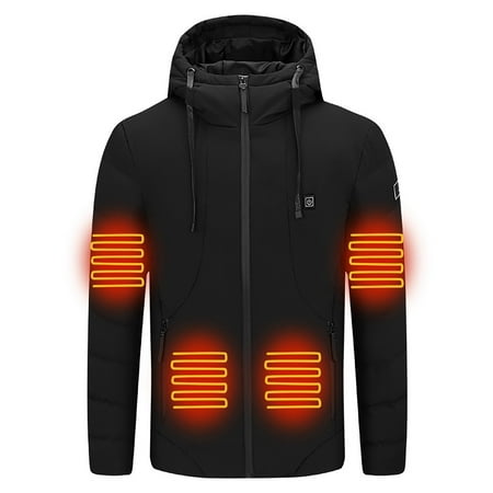 

Dadaria Heated Vest Outdoor Warm Clothing Heated For Riding Skiing Fishing Charging Via Heated Coat Black XXL Unisex