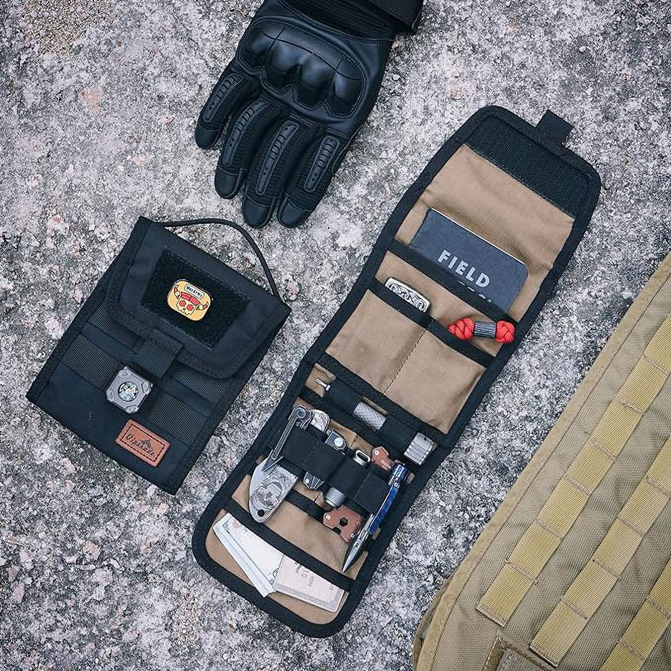 VIPERADE VE12 Folding EDC Organizer Pouch, Molle Tool Bag, Trifold Tool Pouch, Utility EDC Pocket Organizer for Outdoor and Daily