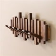 thumbnail image 4 of Natural Wood Wall Mounted Coat Rack with Hook Rack, Entrance Wall Art Hooks, Piano Key Coat Rack, 4 of 7