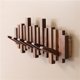 thumbnail image 4 of Estante de abrigo montado en la pared de madera natural con gancho, ganchos de arte de la pared de entrada, estante de abrigo de la clave del piano, 4 of 7