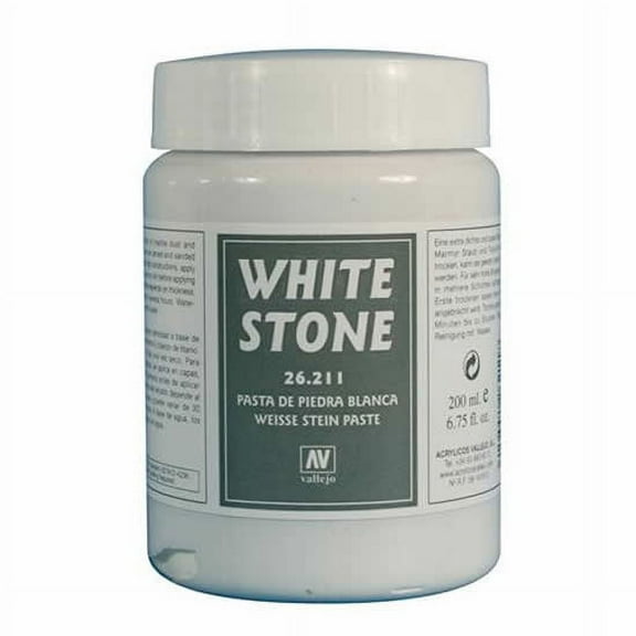 Stone Effect White Stone Paste 200ml Jar Vallejo Paints