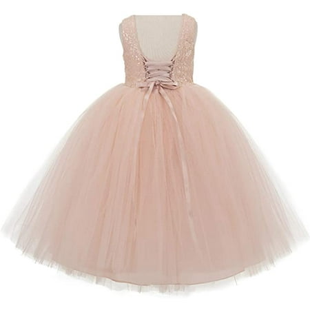 

Vintage Corset Tutu Formal Flower Girl Dresses Wedding Reception 205