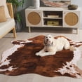 thumbnail image 3 of Safavieh Faux Cow Hide Cleto Animal Print Area Rug, Brown/Ivory, 4'7" x 5'3", 3 of 11