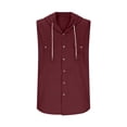 thumbnail image 4 of Timegard Hoodies for Men Summer Button down Tank Tops Drawstring Fitting Lightweight Casual Tops Trendy, 4 of 6