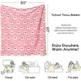 thumbnail image 4 of Halloween Blanket,Halloween Pink Polka Dots Spooky Ghost Fleece Blankets, for Women Flannel Throw Blanket for Home Living Room Couch Bed Chair or Dorm Decor 60"x50", 4 of 7