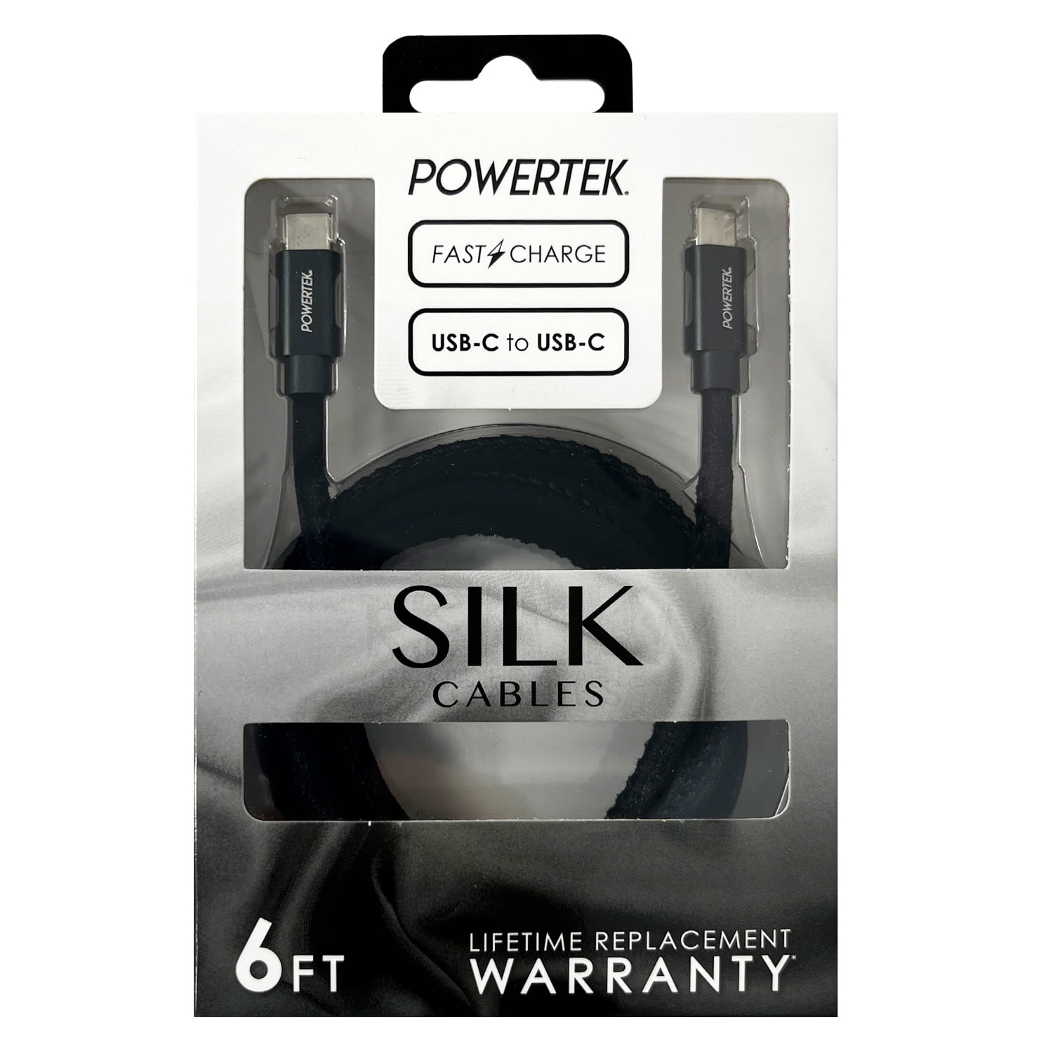 Liquipel Powertek Silk USB-C to USB-C - Black