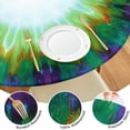 thumbnail image 4 of Colorful Radial Tie Dye Pattern Round Fitted Tablecloth with Elastic Edge,Dining Table Cover Waterproof,Outdoor Round Tablecloth for Camping,Dining,Indoor and Outdoor, 4 of 7