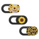 thumbnail image 3 of FELTECHELECTR 3 cubiertas de privacidad para cámara web con diseño de girasol, tapa deslizante para lente., 3 of 6