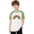 thumbnail image 3 of Raglan T-shirts for Kids 3-14 Years Boys Girls Summer Short Sleeve Casual Tshirts Crew Neck Base Tees (5 Years, Green 07), 3 of 6