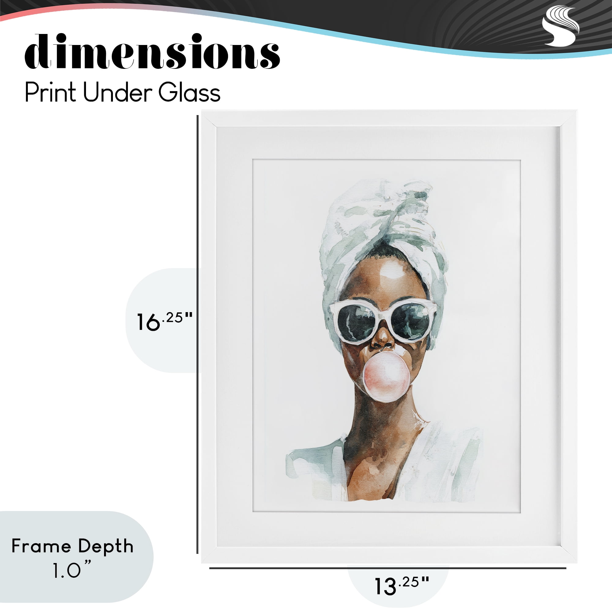 Stupell Industries Bubble Reverie Female White Framed Print Under Glass, design by Svetlana Aleynikova