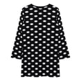 thumbnail image 3 of Dot Pattern Black White Loose Dress Evening Dress Summer Dresses for Women Luxury Dress Long Sleeved Dress, 3 of 4