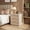 Off-white, variant on Biemlerfn Nightstand with Charging Station, 3 Drawers Bedside Table, Rattan End Table, Farmhouse Side Table for Bedroom, Living Room, Brown