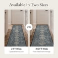thumbnail image 6 of KUETH 2x7 Vintage Runner Rug Machine Washable, Kitchen Runner Rug for Floor and Hallway, Non Slip Flat Pile Area Rug with Rubber Backing for Entryway Bathroom Bedroom Laundry, 6 of 11