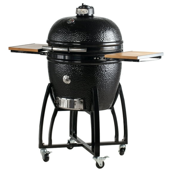 Saffire Kamado - XL Ceramic Grill and Smoker with Patented Crucible Firebox and Smokin' Chip Feeder