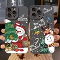 thumbnail image 2 of Funda de teléfono de dibujos animados de Navidad, Elk, muñeco de nieve, Santa Claus, para iPhone 16, 15, 14, 13, 12, 11 Pro Max, XS, XR, X, 7, 8 Plus, SE, 2020, 2 of 5
