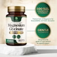 thumbnail image 3 of Magnesium Glycinate 500mg Per Serving - Chelated Magnesium Supplement for High Absorption Supplement - Muscle, Bone & Heart Health Support - Easy on Stomach Non-GMO Vegan, USA Bottled - 60 Tablets, 3 of 9