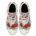 thumbnail image 2 of Patriotic Floral Shoes 4th Of July Print Sneakers Lightweight Comfortable Running Shoes for Men Women White Size 9.5, 2 of 7