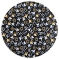 thumbnail image 3 of Heart Paws on Black Round Carpet Circle Rug Outdoor Patio Area Rug Washable Large Area Rugs Hallway Room Decor Fitness Mats, 3 of 8