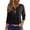 Black, variant on Fall Tops for Women 3/4 Sleeve Button Up Shirts Leopard Print Tunics V Neck Pullover Blouse Pink S