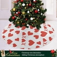 thumbnail image 6 of FMSHPON Valentine's Day Mother's Day Red Heart Love Xmas Christmas Tree Skirt Stand Mat for Holiday Party Decoration Indoor Outdoor 48 inches, 6 of 6