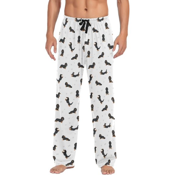 Top-kevin Multi- Dachshund Men's Pajama Pants Sleepwear Lounge Pajama Bottoms with Pockets, S M L XL XXL
