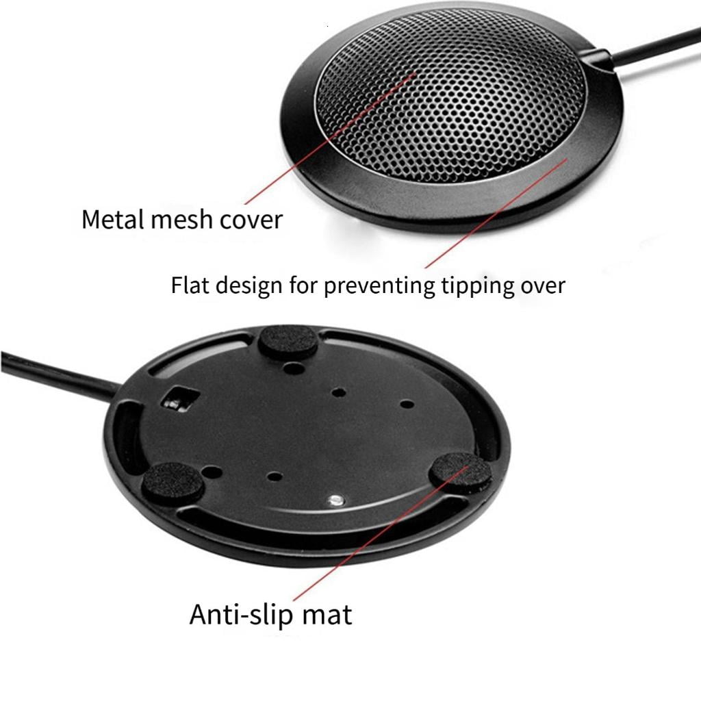 CEORPER Computer PC Mic Desktop Microphone 360 Degree Omnidirectional Pickup Condenser for Video Conference Gaming Chatting