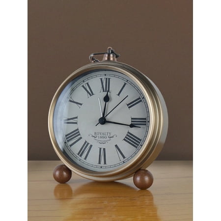 1PC European Vintage Iron Art Alarm Clock American Creative Electronic Clock Home