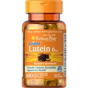 (2 pack) (2 Pack) Puritan's Pride Lutein 6 mg with Zeaxanthin-100 Softgels