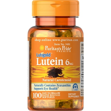 (2 Pack) Puritan's Pride Lutein 6 mg with Zeaxanthin-100