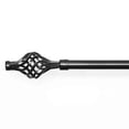 thumbnail image 2 of Decotex Adjustable 5/8" Window Curtain Rod Available in Many Decorative Designs, Colors, and Sizes (48" - 84", Twisted Cage, Gunmetal), 2 of 3