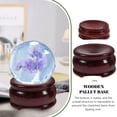 thumbnail image 3 of OUNONA 20 Pcs Stand Sphere Holder Crystal Ball Bottom 4X4CM Brown, 3 of 8