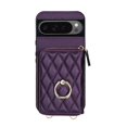 thumbnail image 2 of For Google Pixel 9 / Pixel 9 Pro RFID Blocking Wallet Case Magnetic Flip Cover Multi-Card Slots Zipper Pocket With 360 ° Rotating Ring Holder Detachable Shoulder Strap And Wrist Strap,Dark purple, 2 of 10