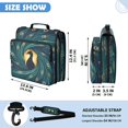 thumbnail image 3 of Zipper Binder with Shoulder Strap 2 inch 3 Ring Waterproof File Folder Organizer Bag 500 Sheet Swirling Tail Feathers, 3 of 8