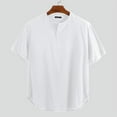thumbnail image 3 of Men's Short Sleeve Causal Henley Shirt Holiday T-shirt Tops, 3 of 6