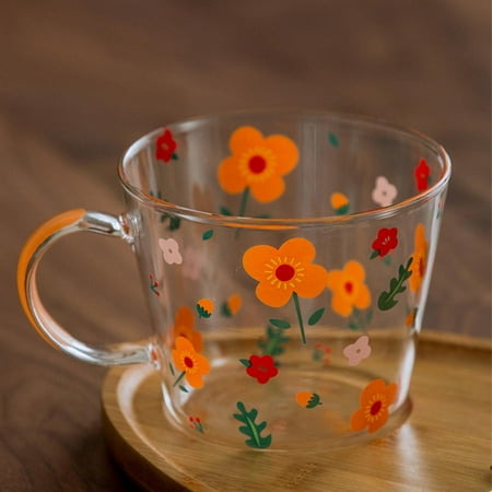 

Glass Coffee Cup Drinking Cups 450ml Drinkware Cup for Oatmeal Travel Yogurt
