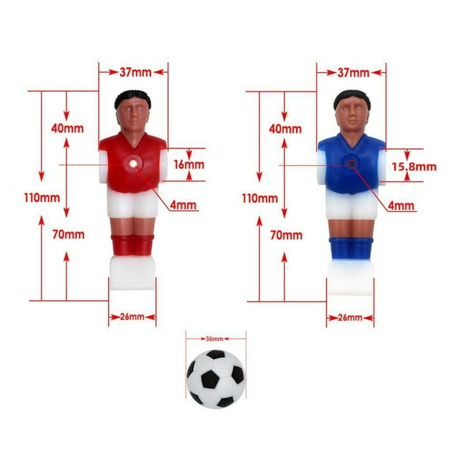 22x Foosball Men Soccer Table Football Replacement Table Top Soccer Players with Ball Game Accessories Style 1