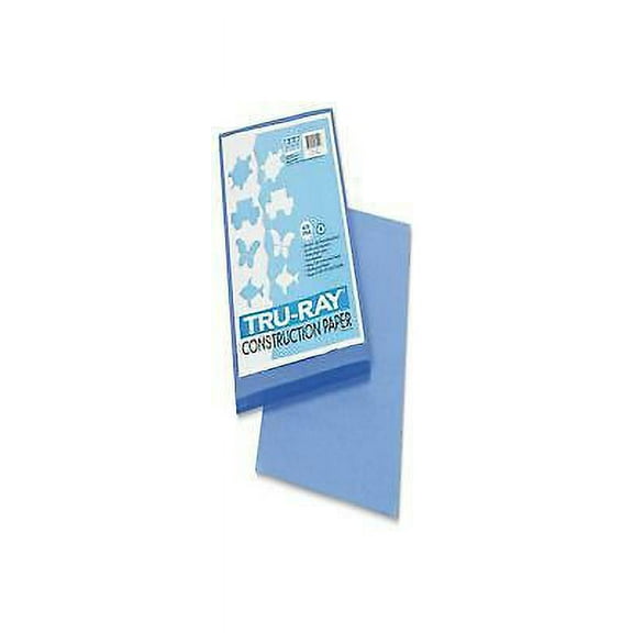 3PK PAC103022 Tru-Ray Construction Paper, 76lb, 9 x 12, Blue, 50/Pack