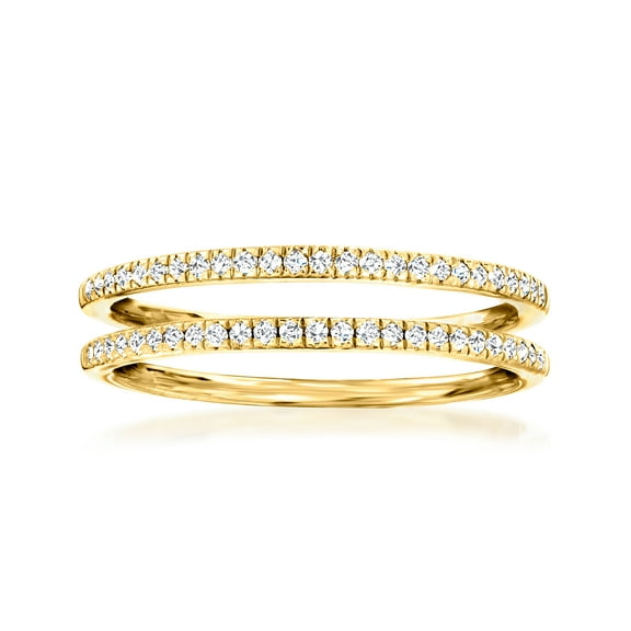 Ross-Simons 0.20 ct. t.w. Diamond Jewelry Set: 2 Stackable Rings in 18kt Gold Over Sterling, Women's, Adult