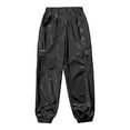 thumbnail image 4 of Hansber Metallic Cargo Pants for Girls Boys Hip Hop Dance Multi-Pocket Sweatpants Active Joggers Pants Black 10, 4 of 6