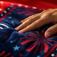 thumbnail image 5 of 4th of July Patriotic Throw Pillow Cover, 18x18 Inch Red White Blue Stars & Fireworks Design, Square Cushion Case for Sofa, Couch and Bed, 5 of 7