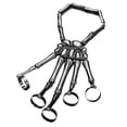 thumbnail image 1 of Pulsera De Mano De Esqueleto De Halloween Con Anillo, Pulsera De Metal Punk, Anillo De Dedos De Esqueleto Para Mujeres Y Hombres, Regalos seitruly AP006169-02, 1 of 6
