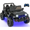 thumbnail image 1 of OLAKIDS Kids Ride on Car Truck with 2.4G Remote Control, 12V Battery Powered Electric Cars for Kids w/3 Speeds, Battery Display, LED Lights, Safety Belt, Music & Horn, Bluetooth/FM/USB, 1 of 9
