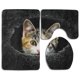 thumbnail image 1 of ABPHQTO Gato Juego de alfombras de baño de 3 piezas Alfombra de baño Alfombra de contorno y tapa de inodoro ABPHQTO Cont-CHAPPLE-29587, 1 of 2