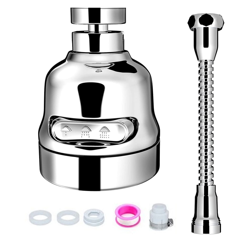 Sink Faucet Sprayer Attachment, Movable Kitchen Tap Head, 360° Rotatable Anti-Splash Faucet Nozzle Head with Hose - Best Tap Booster and Water Saving Kitchen Sink Faucet Sprayer Head Replacement